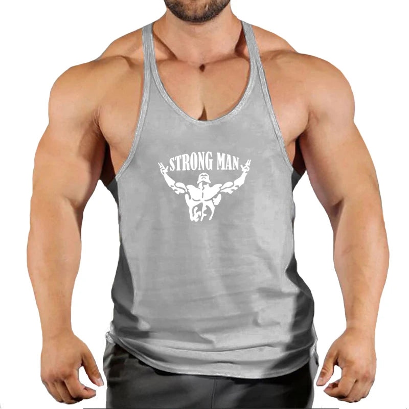Gym T-shirts for Men Clothing Fighter Tanks Camis Mens Tops T-shirts Suspenders Man Top for Fitness Stringer Men's Clothes Shirt