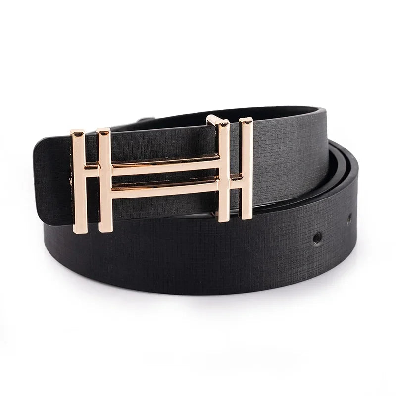 New Fashion Leather Pleasing Wonderful Terrific Belts Dress Belt for Men & Women Brand  Double H Buckle