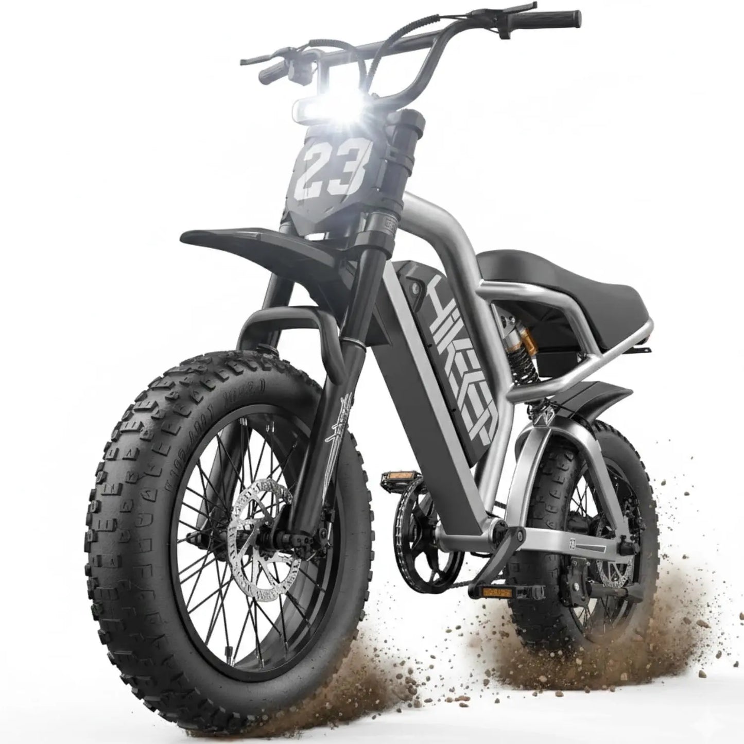 Electric Dirt Bike for Adults, 1500W-3000W Peak Ebike, 16"/20" Fat Tire All-Terrain E-Bike, Dual Suspension, Customized