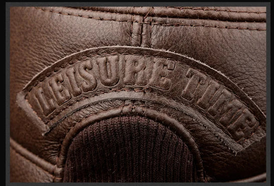 2025 New Men Spring/Winter Real Leather Black/Brown Flat Baseball Caps Male 54-62 cm Customized Size Outdoor Snapback Golf Hat