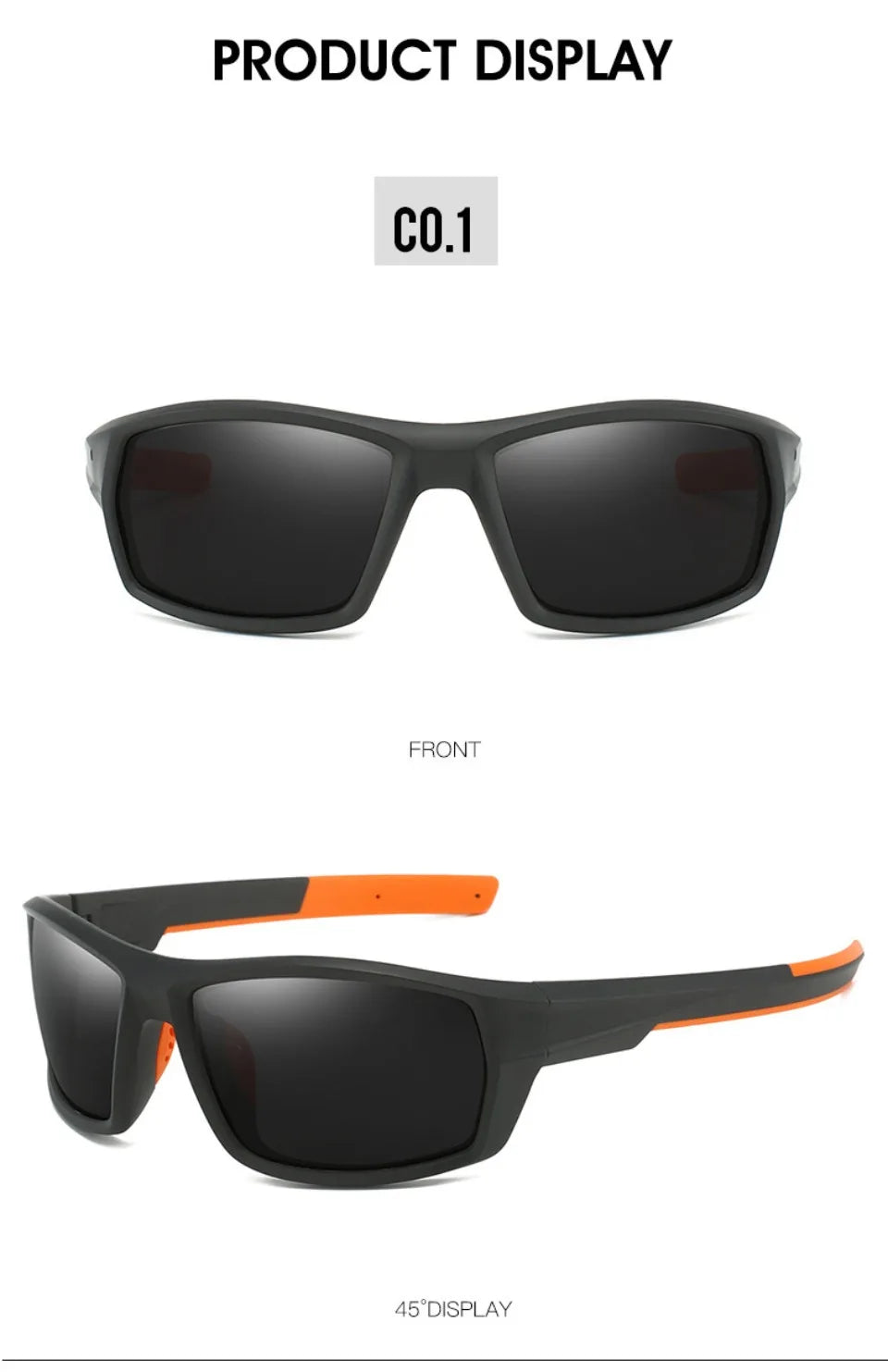 New Sunglasses for Men Sport Polarized Square Frame Camouflage Sun Glasses Driving Fishing Cycling Skiing Sun Eyewear UV400