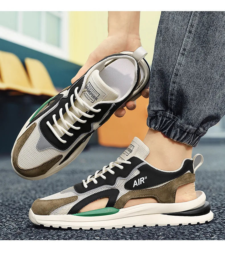 Men Sports Sandals Breathable Mesh Beach Shoe Outdoor Non-slip Sneakers Fashion Casual Shoes Luxury Sandals Zapatillas De Hombre
