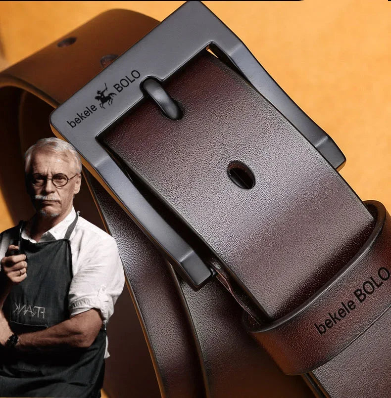 2024 Famous Luxury Brand Designer Jeans Belts for Men Real Genuine Leather Men's Fashion Metal Alloy Pin Buckle Business Belt