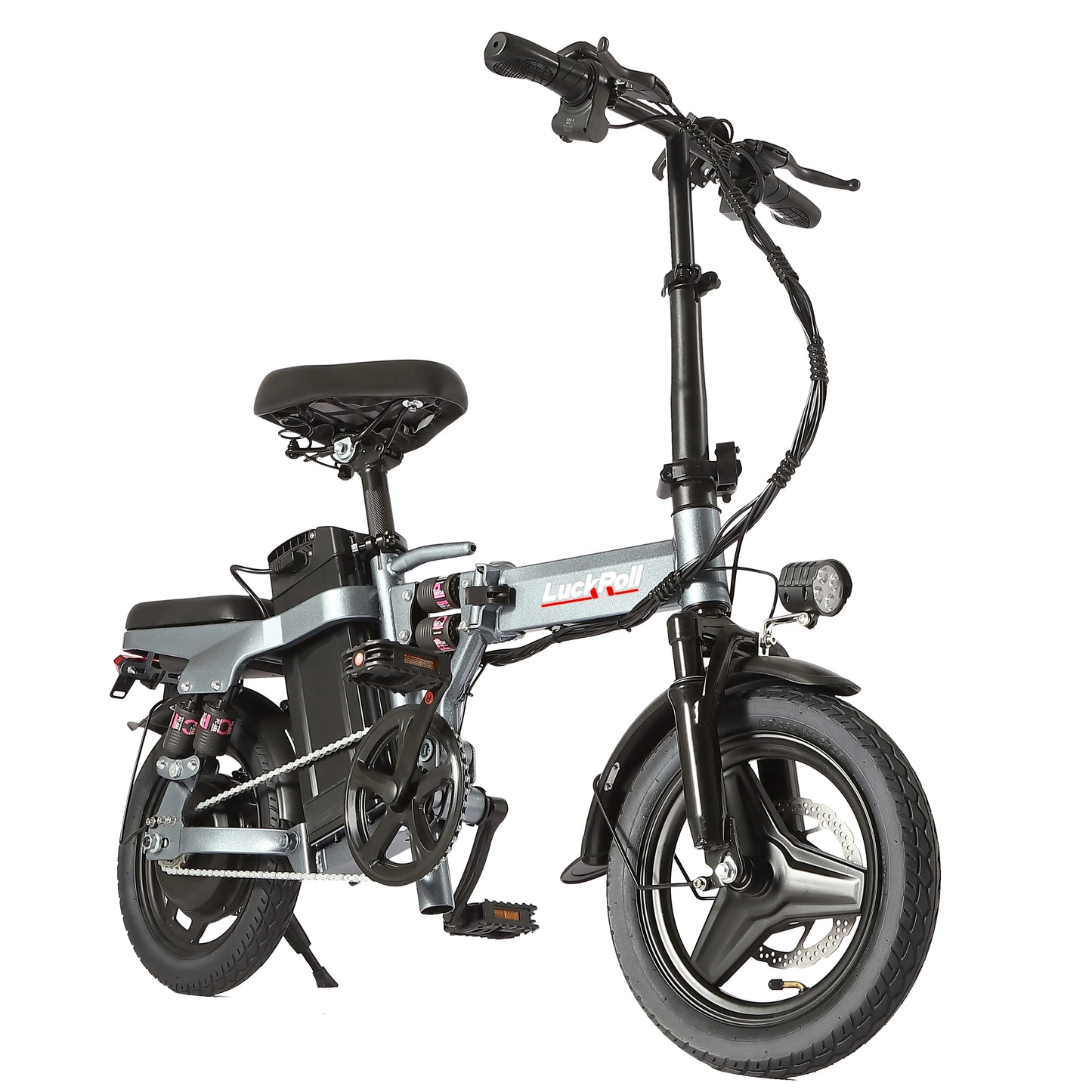 750W/1500w Adult Electric Bike, 20 MPH, 48V 10.4Ah/52V 25Ah Removable Battery, 14 Inch Folding Electric Bike, Dual Disc Brake