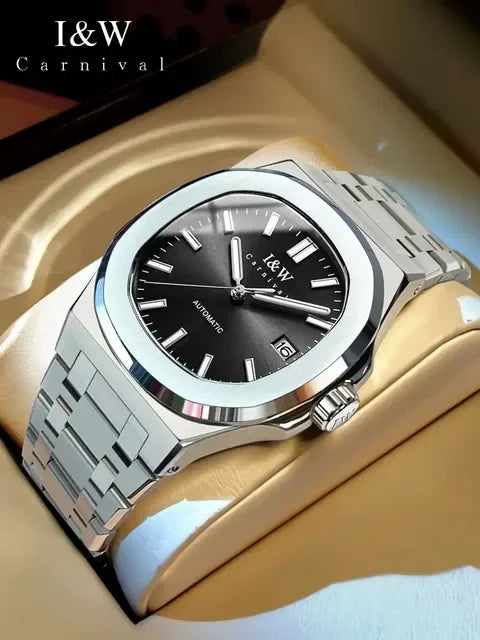 IW Carnival Male Luxury Mechanical Wristwatches Automatic Movement Sapphire Mirror Simple Model Waterproof Luminous Men's Watch