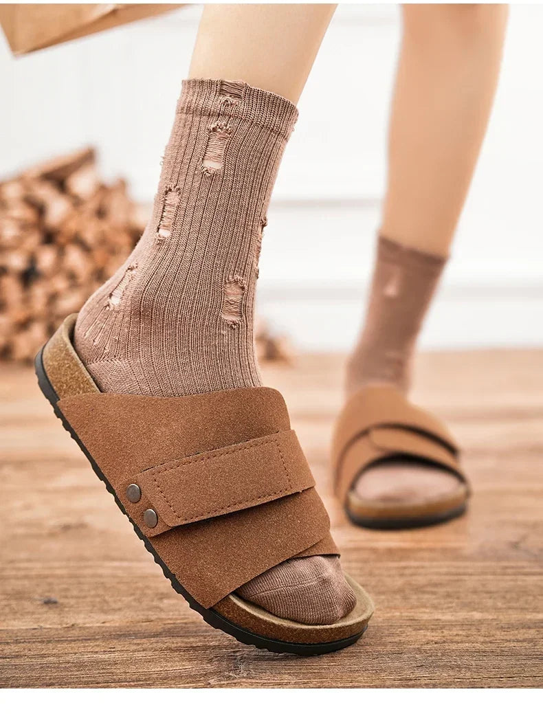 Man's Leather Sandal for Men Beach Sandals Men 2025 Designer Men's Shoes Men's Comfortable Slipper Original Brands Shoes Summer