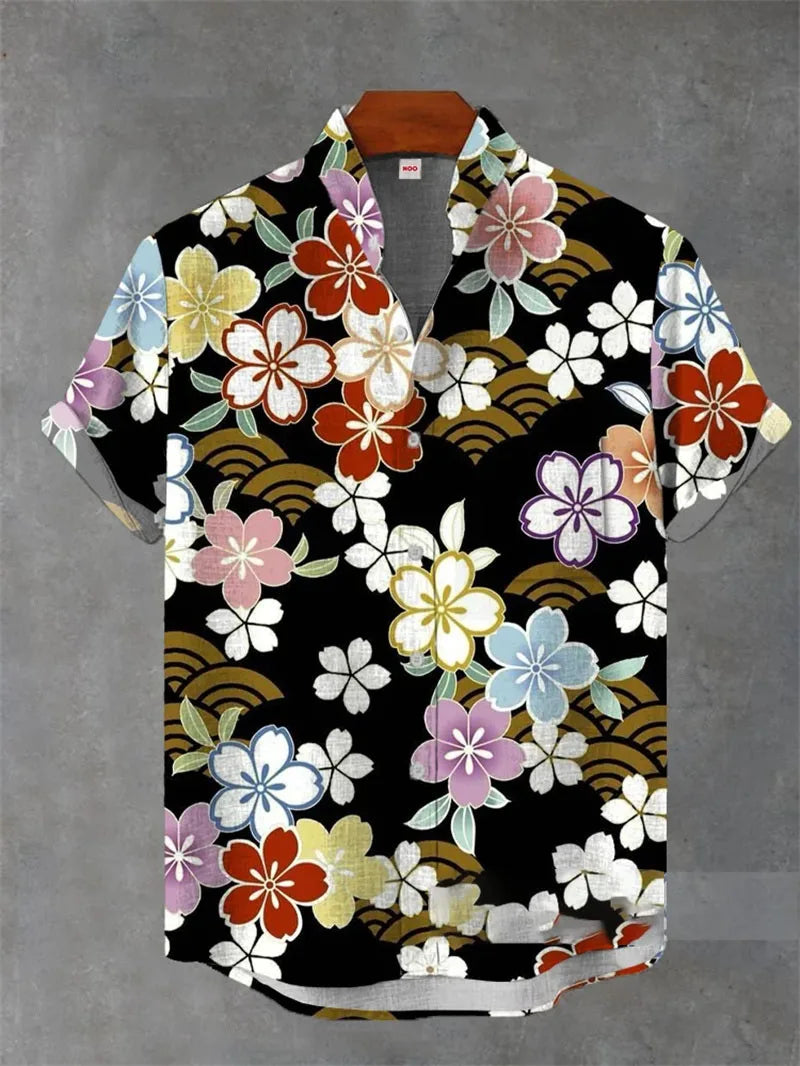 Men's New Linen Short Sleeved Shirt With Refreshing Comfortable Summer Fabric, High-quality Button Up Top Camisetas De Hombre