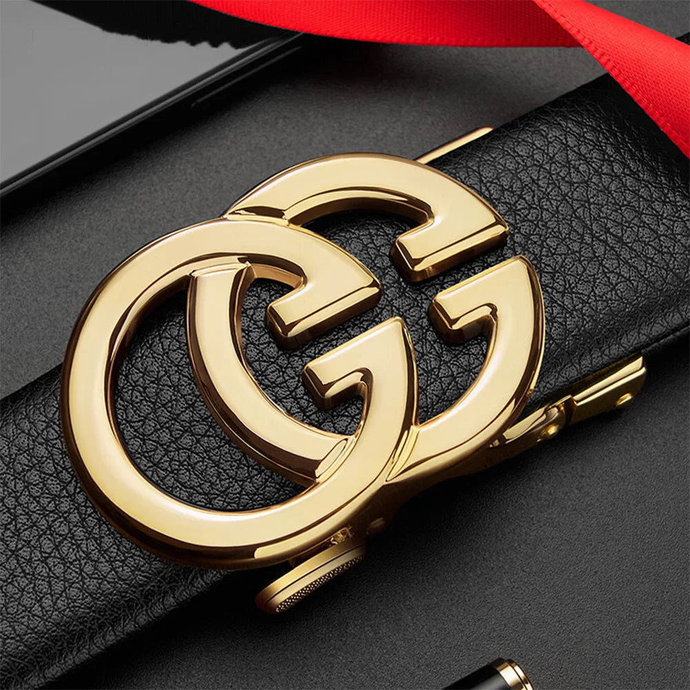 Luxury Brand Famous Genuine Leather Male Belts Business Men Belts for Pants Jeans Strap High Quality Designers Double G Buckle