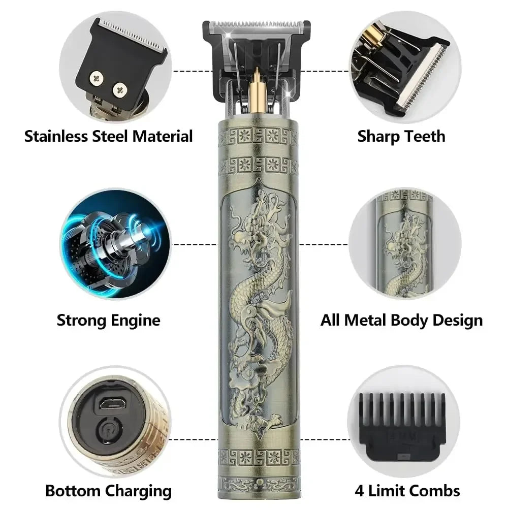 Hair Trimmer T9 Hair Clipper Beard Shaving Body Clippers Electric Hair Cutting Machine Professional Barber Men Trimmer Shaver