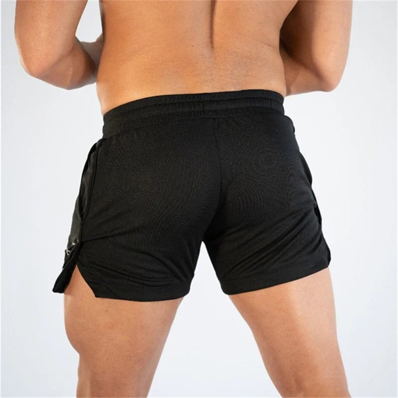 2023 NEW Fitness sports Shorts Man Summer Gyms Workout Male Breathable Mesh shorts Quick Dry Beach Short Pants men Sportswear