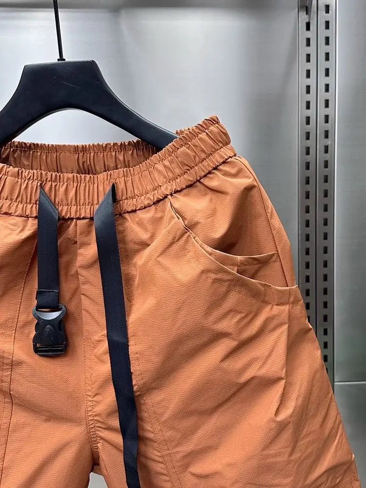 New Casual Shorts for Men in Summer Men's Sports Mid-sports Loose Straight Japanese Pocket Work Pants