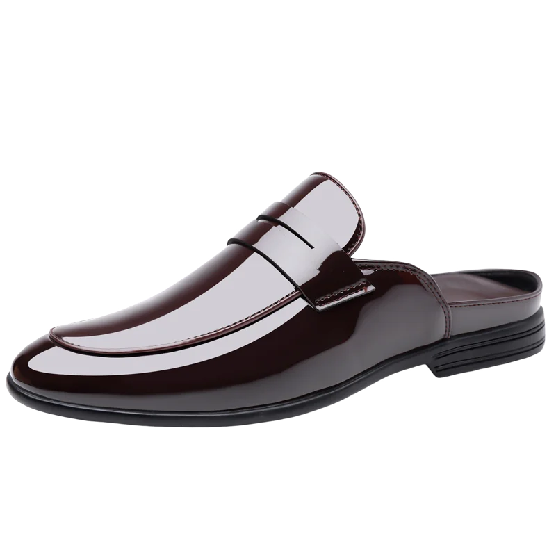 Summer and Spring Men's Leather Shoes Minimalist and high-quality casual style Fashion Street Comfortable daily shoes Black