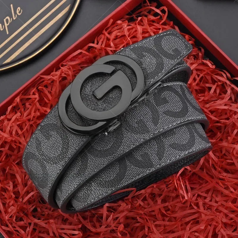 Business Men Belts Casual Fashion Luxury Designer Famous Brand Automatic g Buckle Women Belts Leather Belt for Men Male Jeans