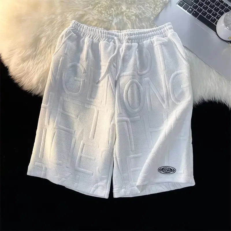 men's shorts Summer Running Casual Jogging Sport Short Pants Letter print Short for Men Drawstring Loose Dry Gym beach short man