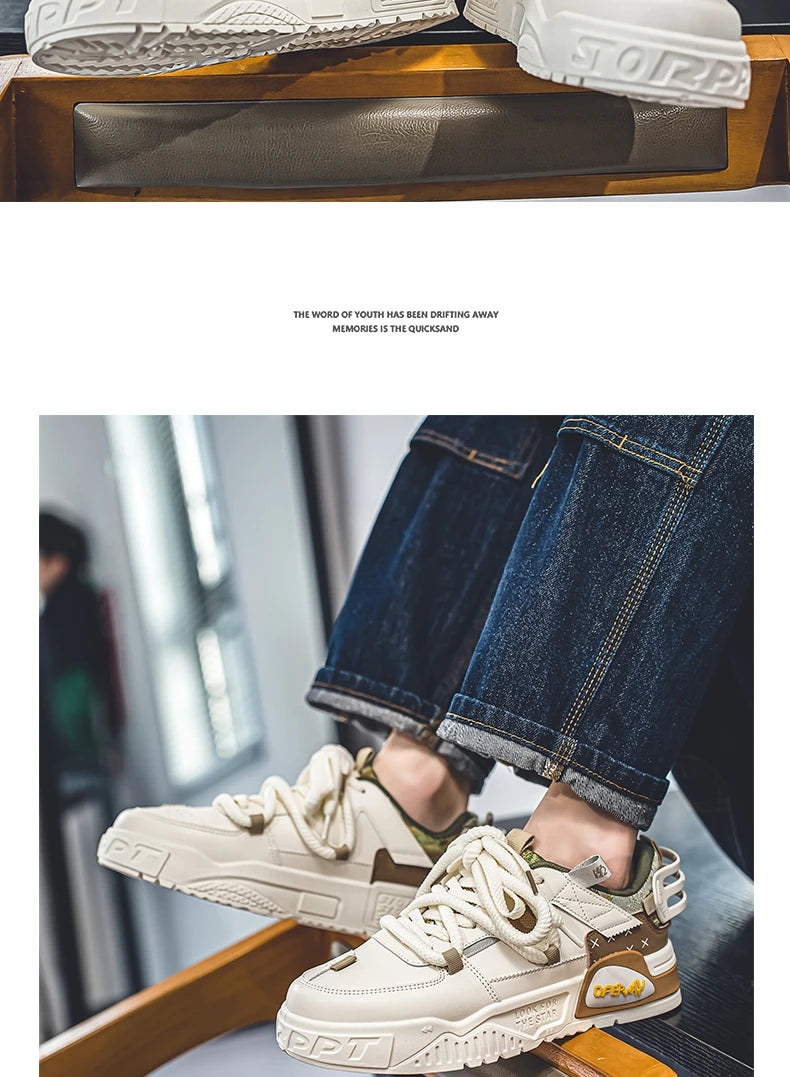 Shoes For Men Tennis Bread Hip-Hop Punk Skateboard Shoes Fashion Male Sneakers Couple Outdoor Sport Casual Shoes