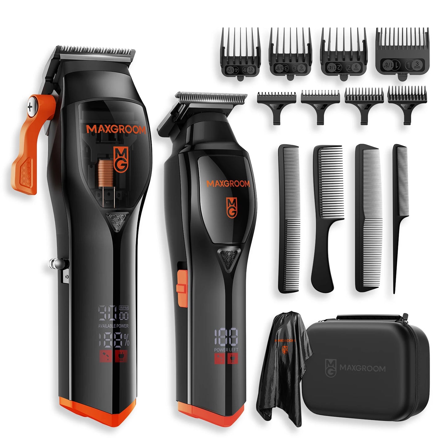 MAXGROOM Professional Hair Clippers&Trimmers Set for Men Premium Home Haircut Kit Cordless Hair Cutting Clippers and Trimmer Set