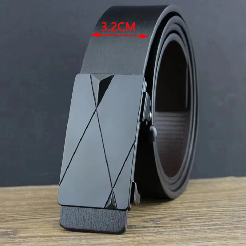 Men Belt Work Business Genuine Leather Casual Designer Belts Simplicity Fashion Dress belt for man Automatic Buckle StrapsZD2204