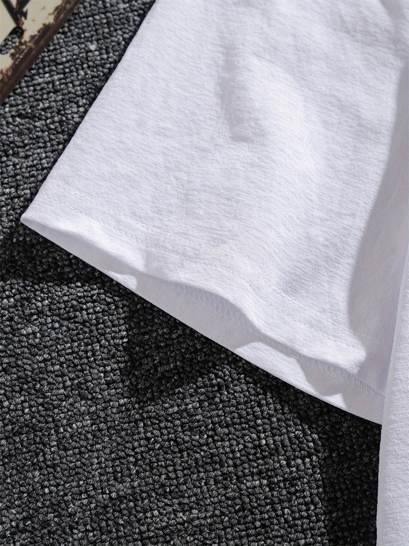 Summer men's 100 cotton casual loose plus size SINCE 1973 pattern printed sports comfortable round neck short sleeved T-shirt