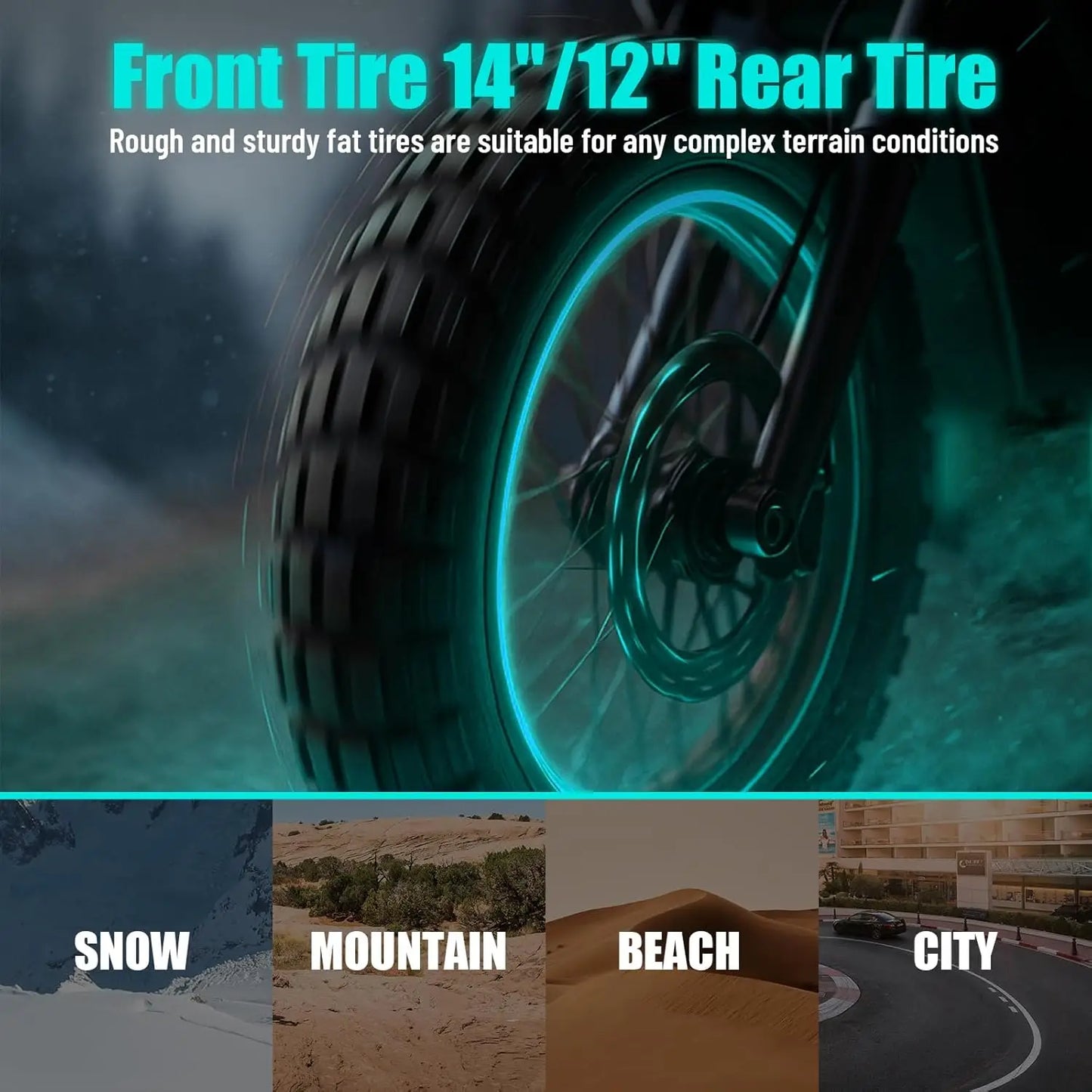 HP115E Electric Dirt Bike Ebike for Kids and Teens, 40 MPH 60V 2000W (Max 3000W) Offroad Motorcycle with 14"/12", Customized