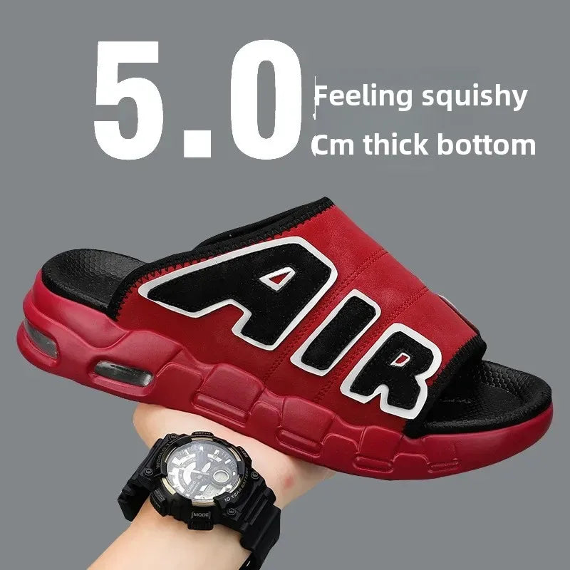 Men's Slippers Air Cushion Design Sandals Summer New PVC Soft Non-slip Men's Sports Slippers for Men Flip Flops Sandalias Hombre