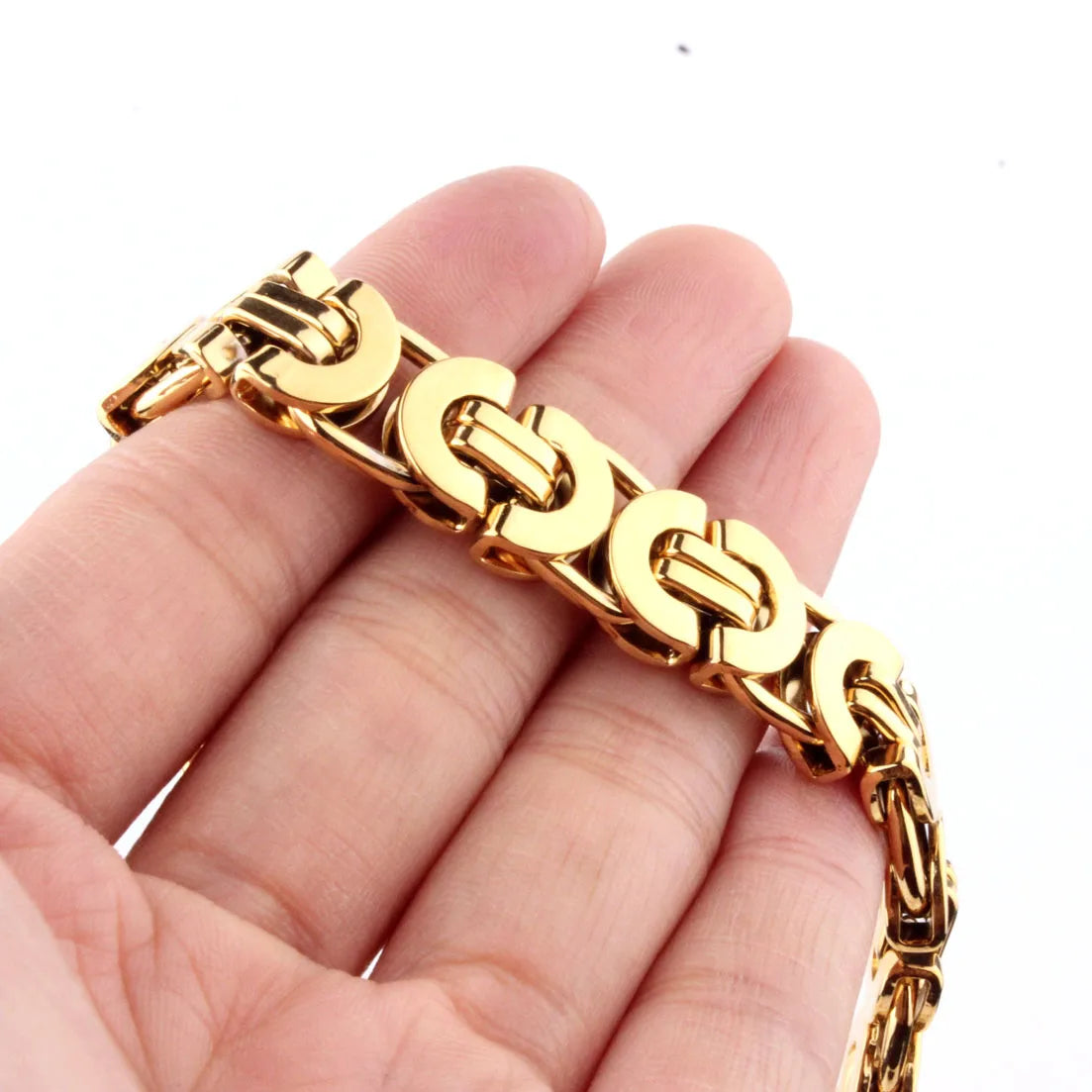 Factory Price! Fashion Men Bracelets Jewelry Punk Retro Byzantine Style Stainless Steel Bracelet Chains&Links Cool Party Gift