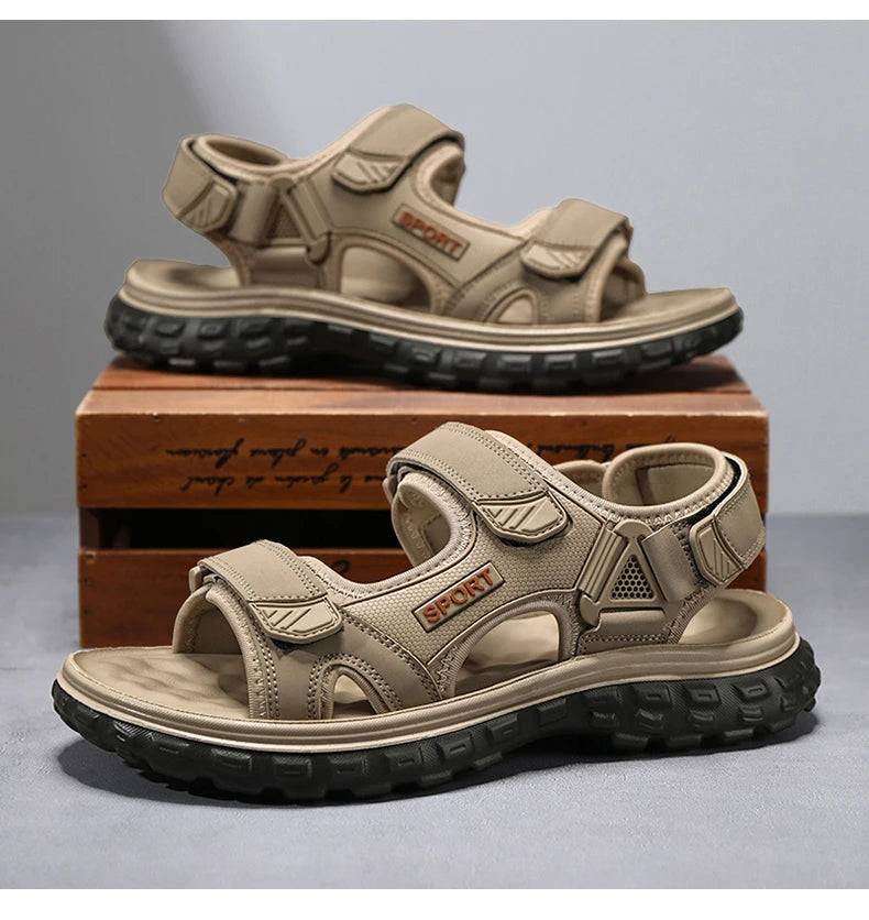 Sandals men summer fashion new style outdoor wear soft sole wear-resistant anti slip anti odor breathable dual-use beach sandals