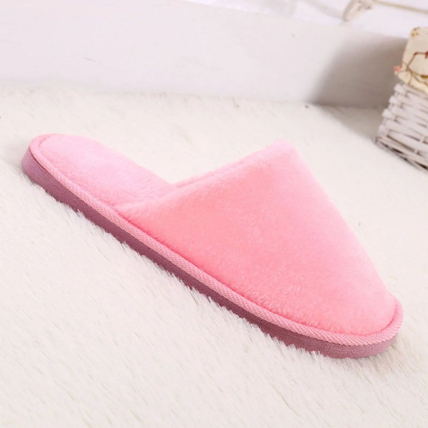 Men's Winter Slippers Warm Bedroom Plush Shoes Home Floor Soft Indoors Thin Velvet Solid Color Non Slip Half Drag Slipper
