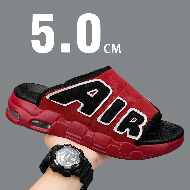 Men's Slippers Air Cushion Design Sandals Summer New PVC Soft Non-slip Men's Sports Slippers for Men Flip Flops Sandalias Hombre