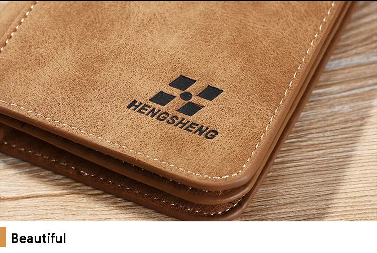 Long Men's Wallet Retro Casual Brand Wallet Korean Version Clutch Large Capacity Frosted Card Holder