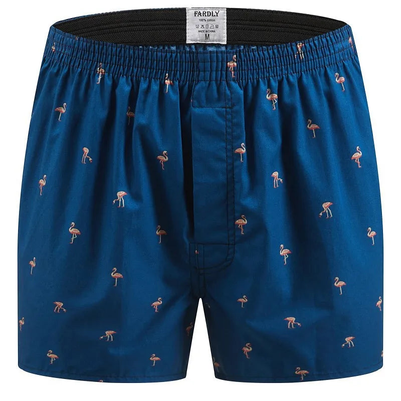 1PC 100% cotton men's underwear soft comfortable men's underwear men's shorts home loose elastic men's printed pants breathable