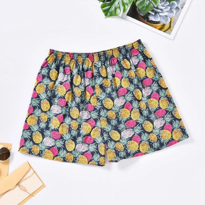 1PC 100% cotton men's underwear soft comfortable men's underwear men's shorts home loose elastic men's printed pants breathable