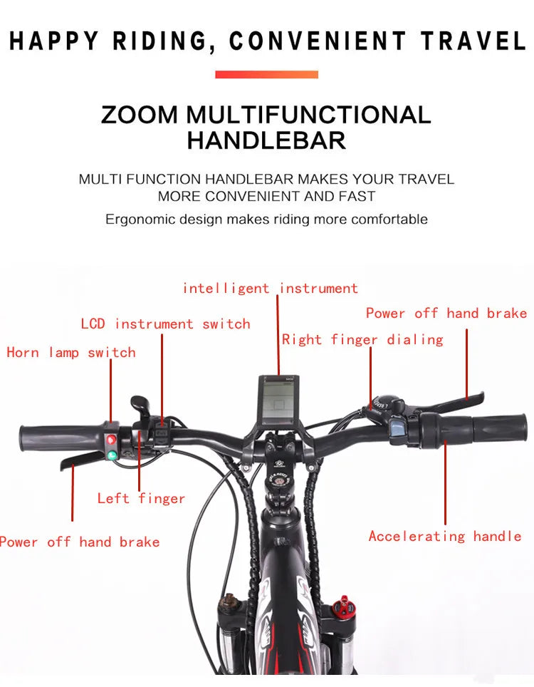 Fat bicycle electric bicycle 1000W 2000W snowmobile 48V 17ah outdoor mountain bike men's 4.0 fat tire eBike eletrica bicileta