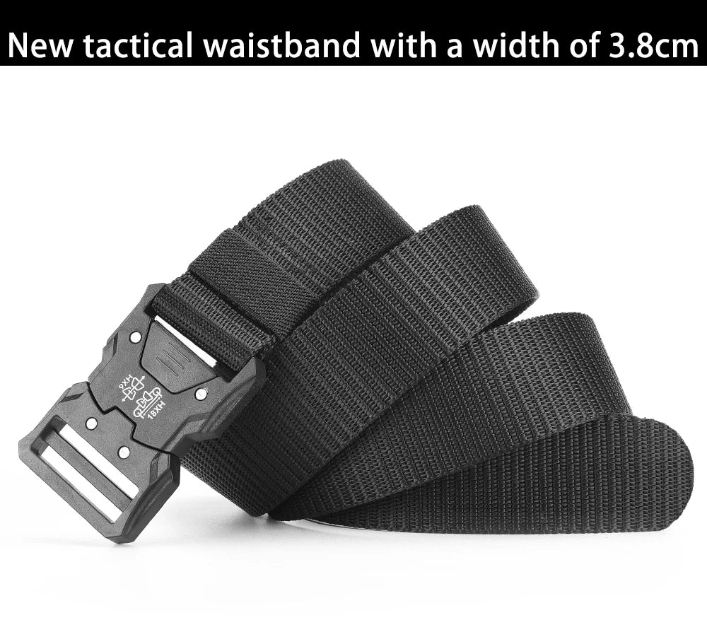 MEN'S Tactical Belts With Automatic Buckle Men's Canvas Belts Premium Pants Belts Sports Belts Nylon Belts