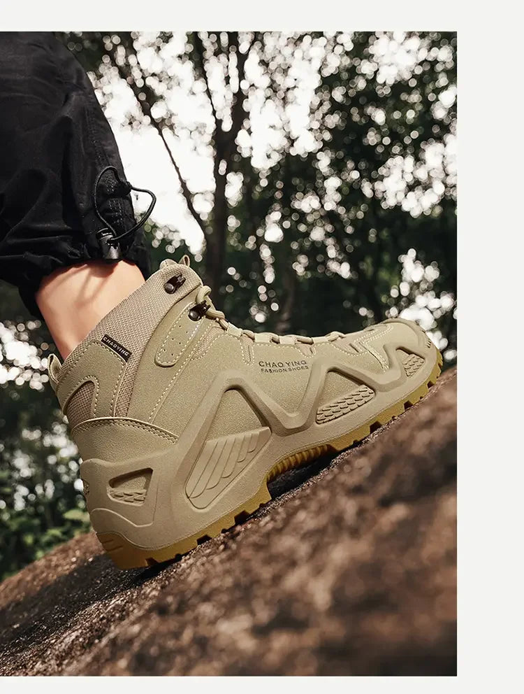 Men's Thick Soled Mountaineering Boots Sneakers Men's New Autumn Non-slip Wear-resistant Dirty Outdoor Work Shoes