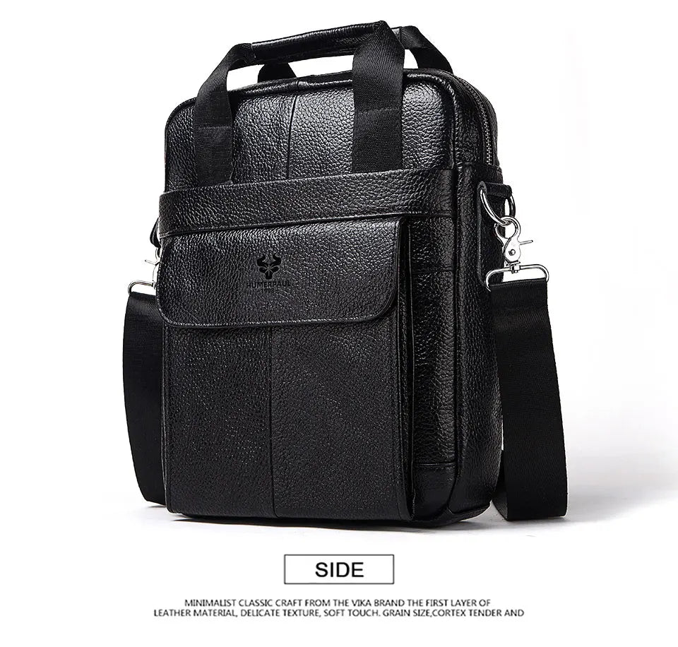 Durable Genuine Leather Bags for Men High Quality Business Crossbody Sling Bag for Work Outdoor Travel Male Messenger Packs