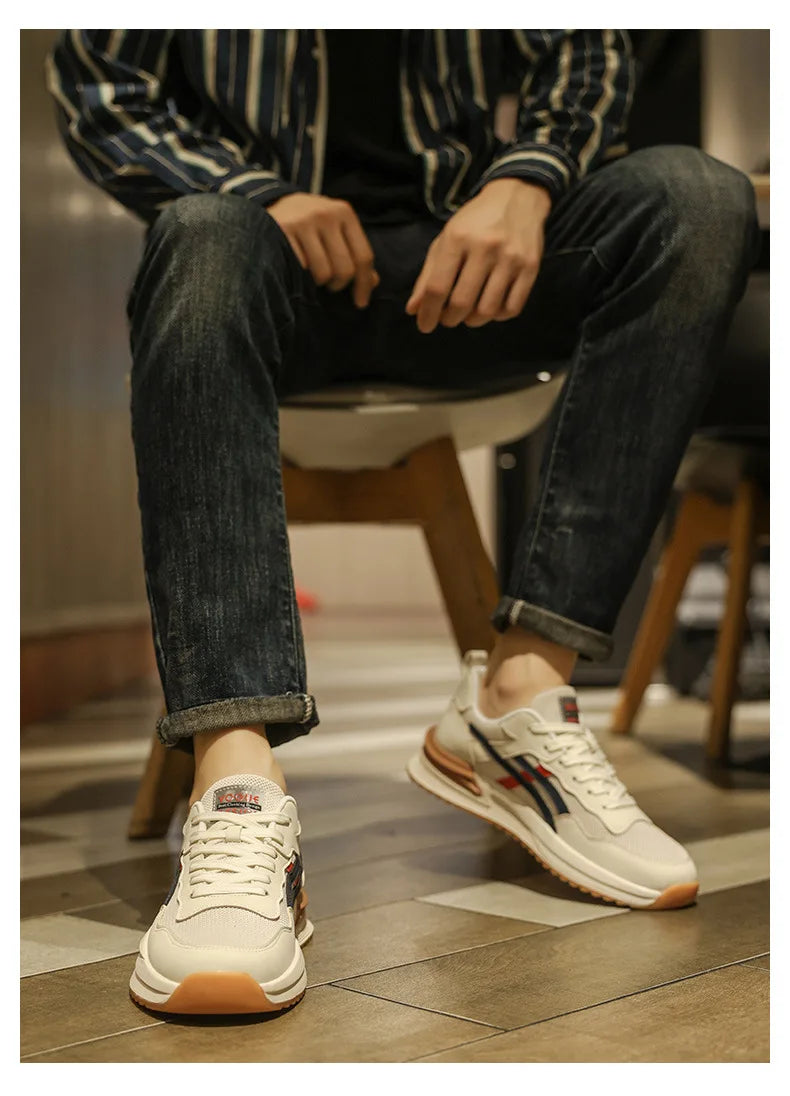 Casual Shoes for Men Fashion Men's Sneakers Wear-resistant Platform Mens Sport Shoes 2024 New Breathable Mesh Male Running Shoes