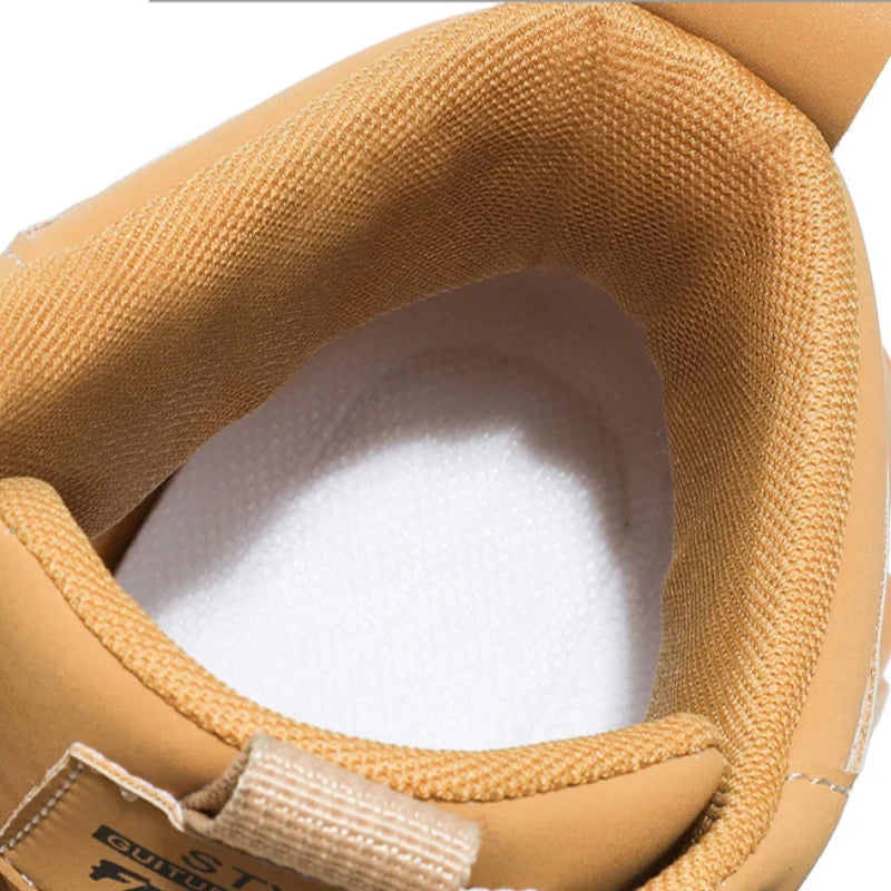 Men's Boots Outdoor Waterproof Men Ankle Boots Men Platform Work Safty Shoes for Men Casual Hiking Shoes Breathable Men Sneakers