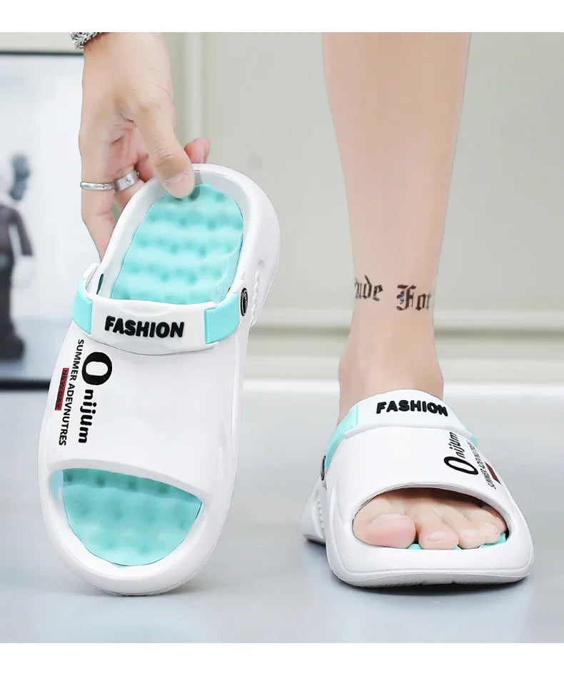 Slippers for Men Sandals 2024 Trending Mens Sandals Genuine Leather Men's Summer Shoes Men Sandel Men's Casual Sandal Slipers