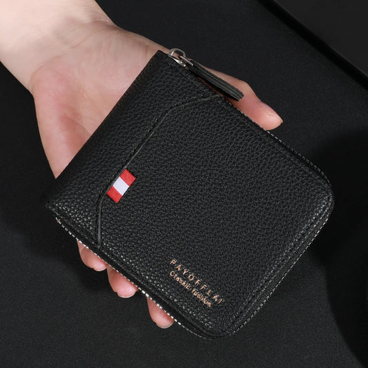 Premium Vintage Leather Wallet for Men - Secure Credit Card Holder & Coin Purse -Commute Essential with Durable PU Leather