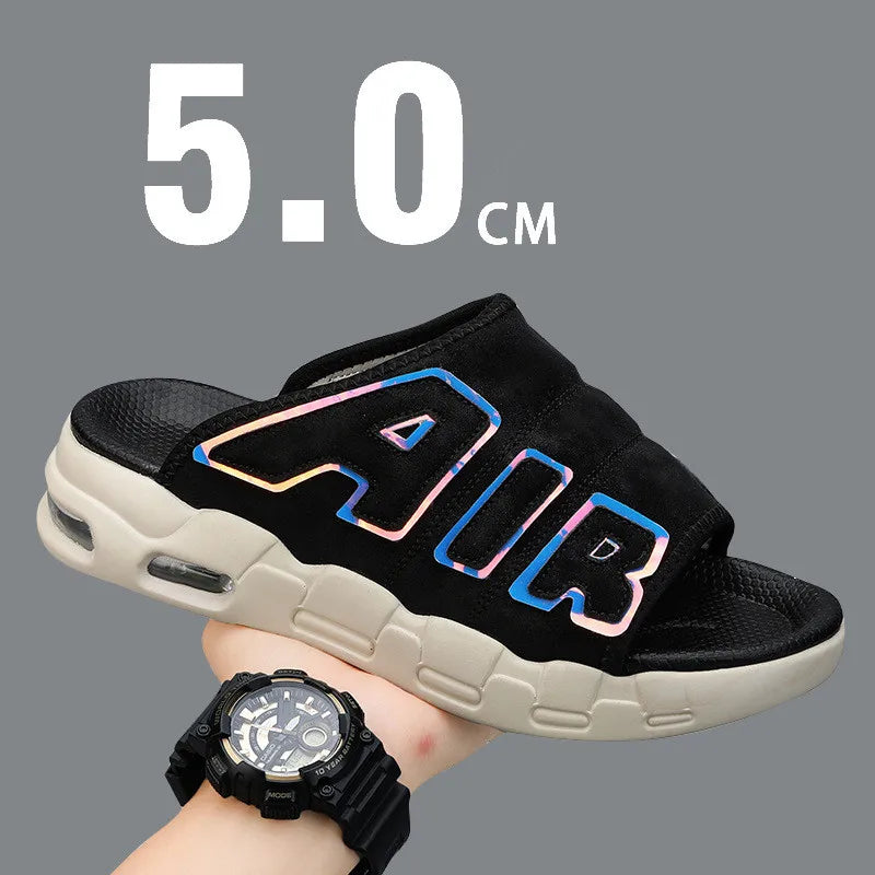 Men's Slippers Air Cushion Design Sandals Summer New PVC Soft Non-slip Men's Sports Slippers for Men Flip Flops Sandalias Hombre