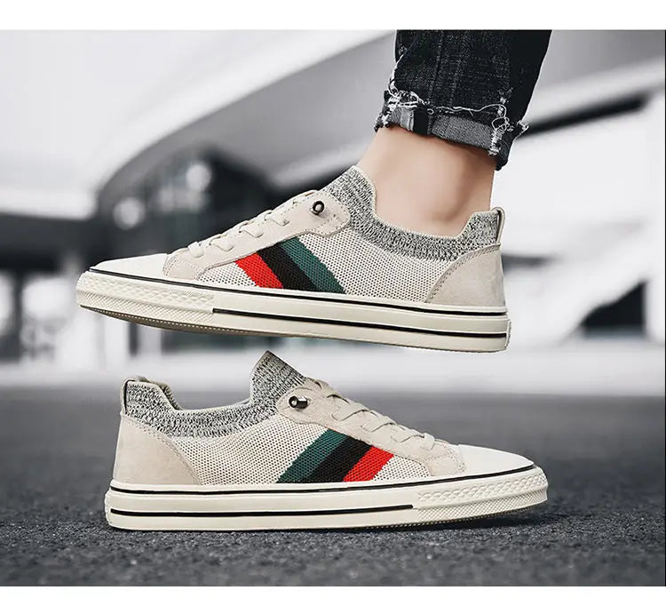 New Style Casual Shoes for Men Sneakers Lazy Slip on Man Shoes Breathable Summer Loafers Canvas Shoes for Men Mesh Sneakers