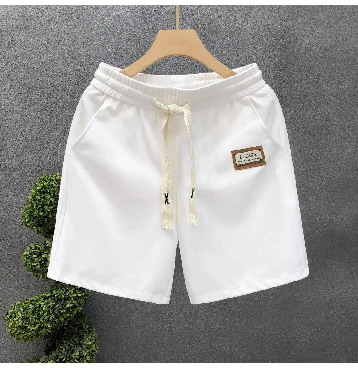 Men's Clothing White Shorts Summer 5-Inch Casual Trendy Sporty Lightweight Versatile Streetwear Fashion New