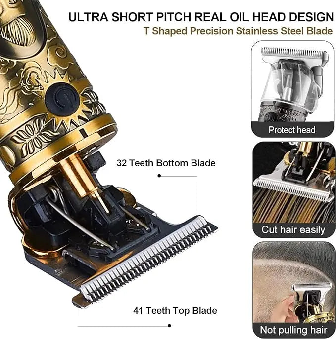 Hair Clippers for Men Professional Hair Trimmer Barber Cordless Zero Gapped Hair Clippers with LCD Display Beard Trimmer