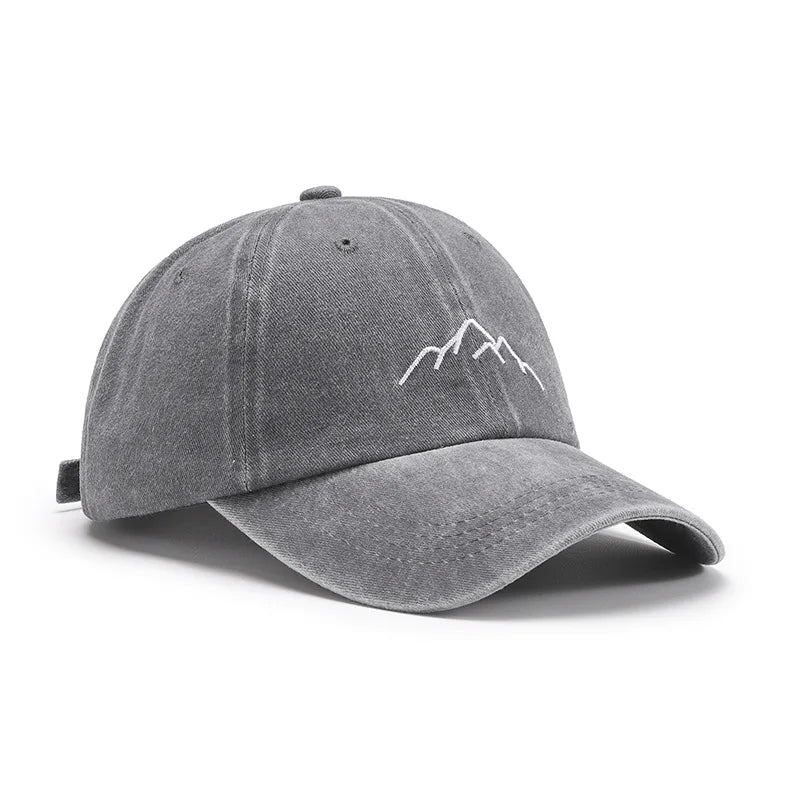 Baseball Cap for Men Women Soft Washed Cotton Mountain Range Embroidery Dad Hats Fashion Outdoor Sports Golf Caps Dropshipping