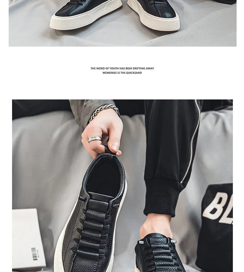 White Sneakers for Men  Fashion Casual Lace Up Round Toe Flat mens Running Sport Shoes Zapatillas Deportivas Hombre 2024