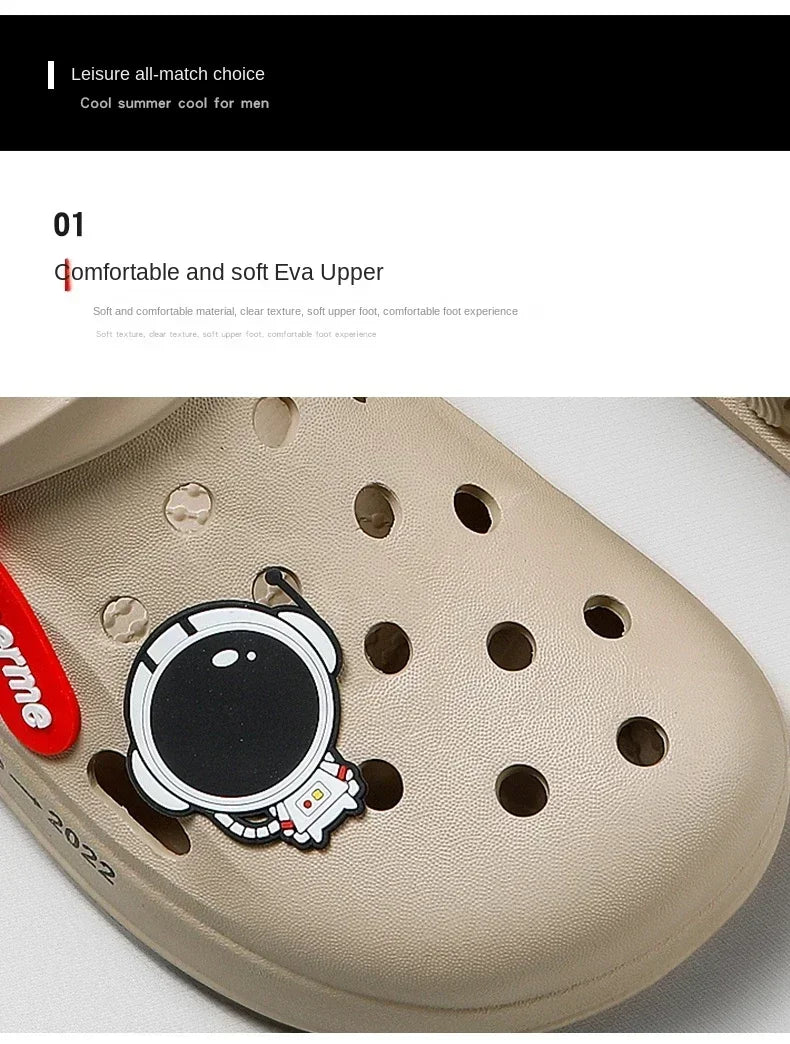 Water Shoes Sandals For Men Black White Men Women Sandals Breathable Home Slippers Outdoor Fashion Garden Clogs Couple Shoes