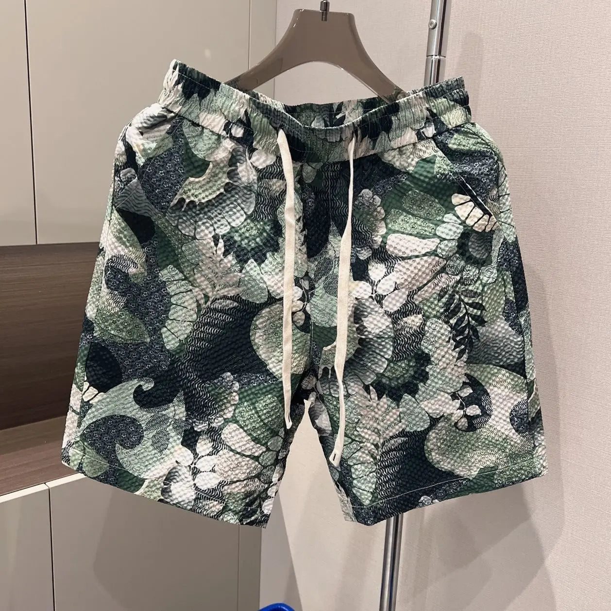 Shorts for Men's Retro Printed Shorts Versatile Casual and Fashionable Shorts Beach Style Five-point Pants