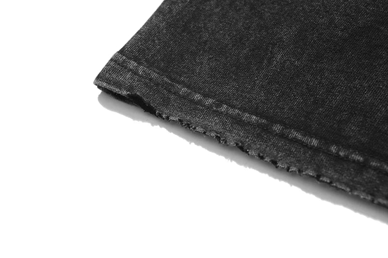 Anime Men's T Shirts Gothic Printed T-Shirt Hip Hop Streetwear Punk Summer Vintage Washed Oversized Tops Men Clothing