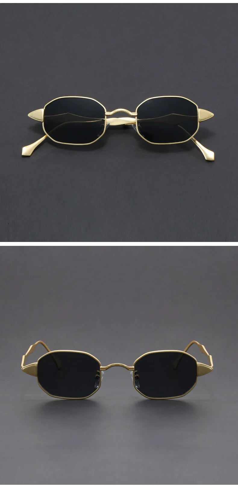 Narrow Sunglasses for Men Fashion Rectangle for Women Metal Decorative Glasses Trendy Luxury Brand Classic Sun Glasses New 2025