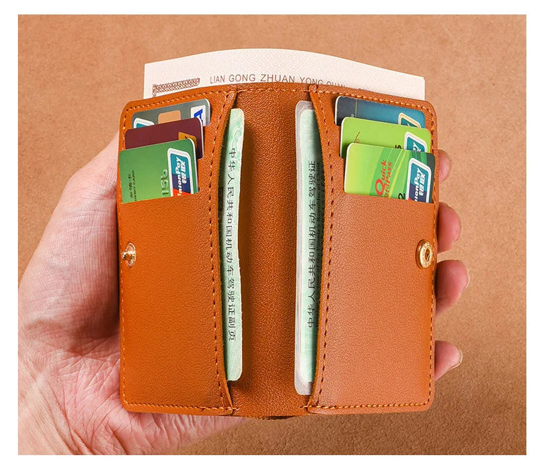 Classic Designer PU Leather Small Wallet for Men Short Simple Women's Purse Fashion Ultra Thin Credit Card Bag Coin Purse